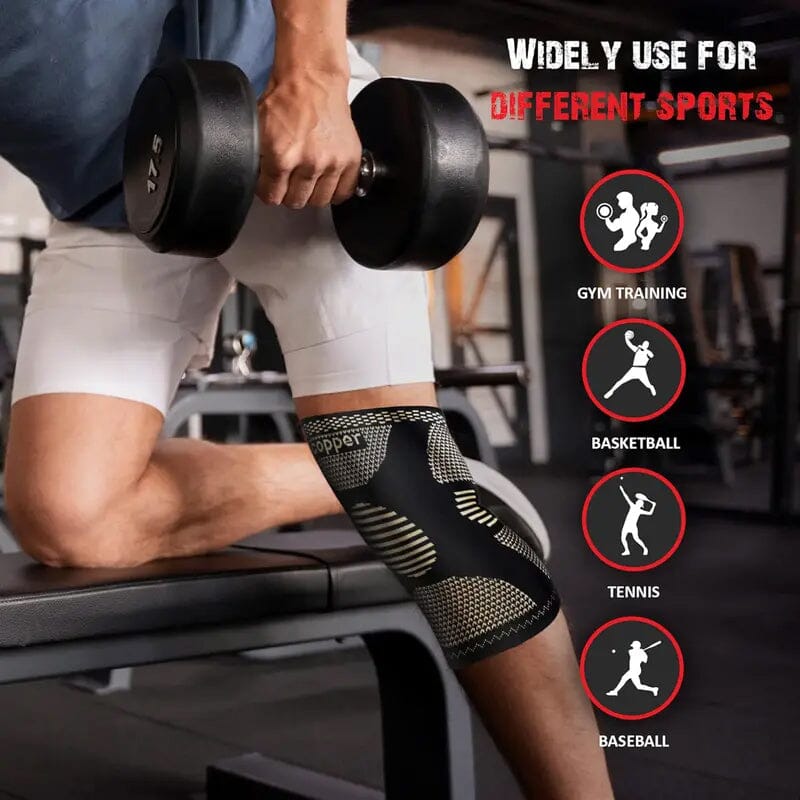 2-Pack: Copper Compression Knee Brace Wellness - DailySale