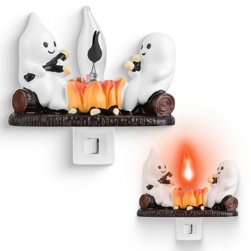 2-Pack: Ghost Campfire Flickering Flame Night Holiday Decor & Apparel - DailySale