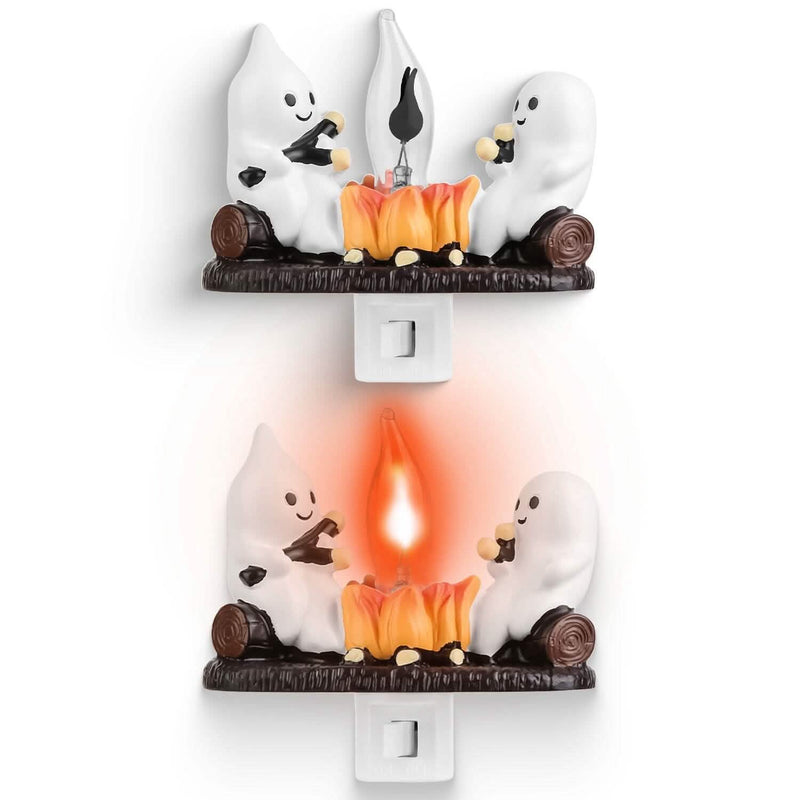 2-Pack: Ghost Campfire Flickering Flame Night Holiday Decor & Apparel - DailySale