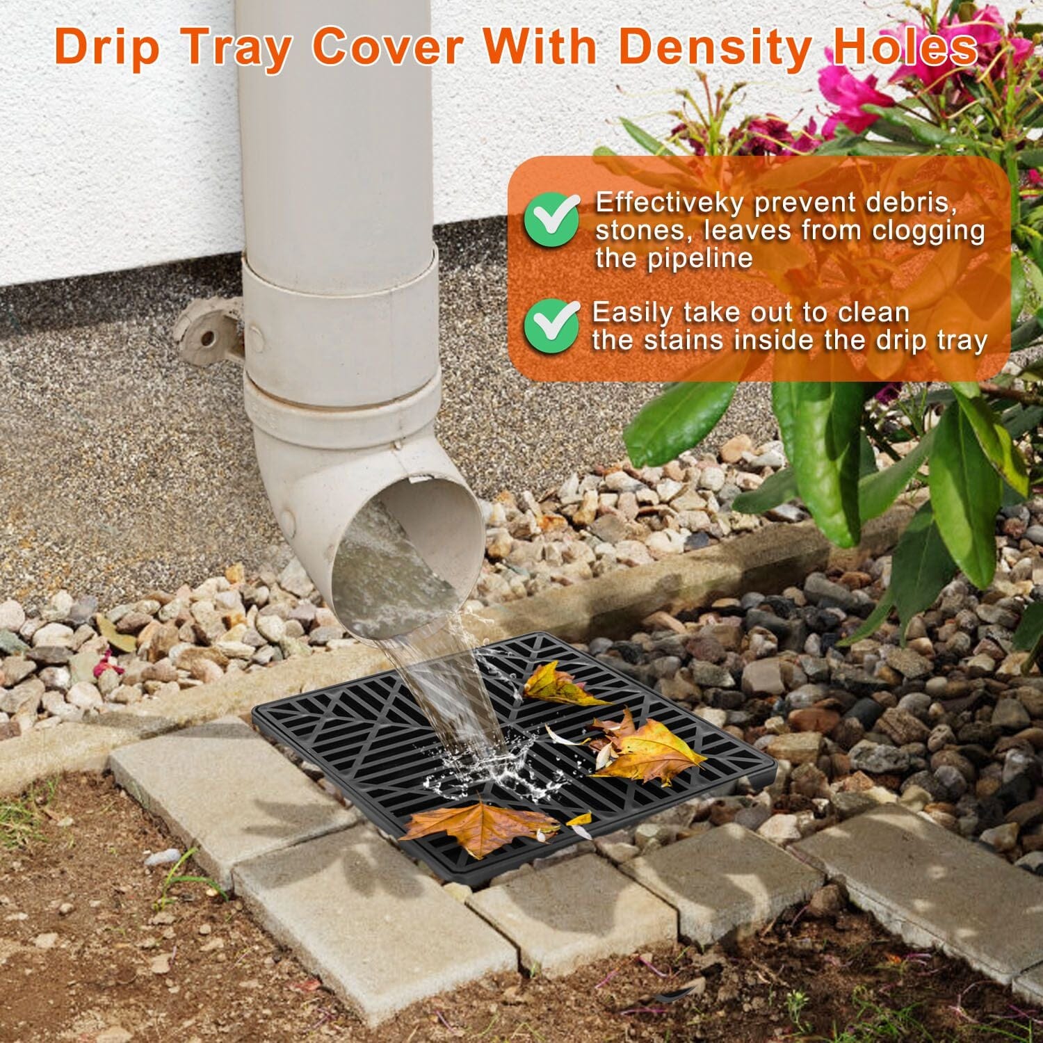 2-Pack: Gutter Downspout Extension Low Profile No Deep Digging Catch Garden & Patio - DailySale