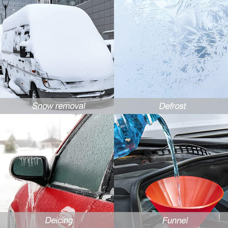 2 Pack Ice Scraper, Car Windshield Snow Wiper, Window Defrost