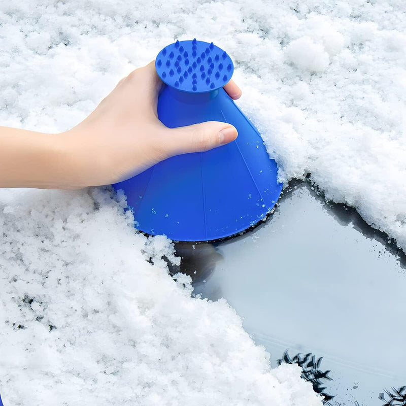 3 Pcs Magical Ice Scrapers for Car Windshield, Round Snow Scraper with  Funnel, Cone-Shaped Car Snow Remover, Car Window Scraper for Ice & Snow,  Car