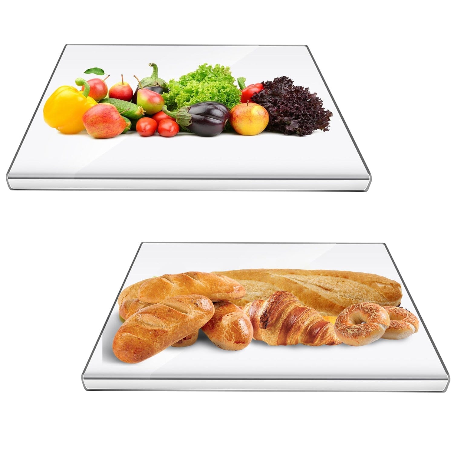 2-Pack: Non-Slip Transparent Countertop Cutting Board Kitchen Countertop Protector Kitchen Tools & Gadgets - DailySale