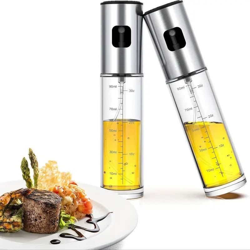 2-Pack: Olive Oil Spray Bottle Dispenser For Cooking, BBQ, Salad, Baking, Roasting, Grilling Kitchen Tools & Gadgets - DailySale