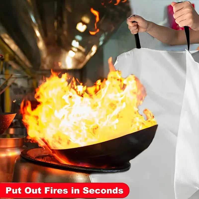 2-Pack: Premium Fiberglass Fire Blankets - Heat-Resistant, Compact and Reusable Kitchen Tools & Gadgets - DailySale