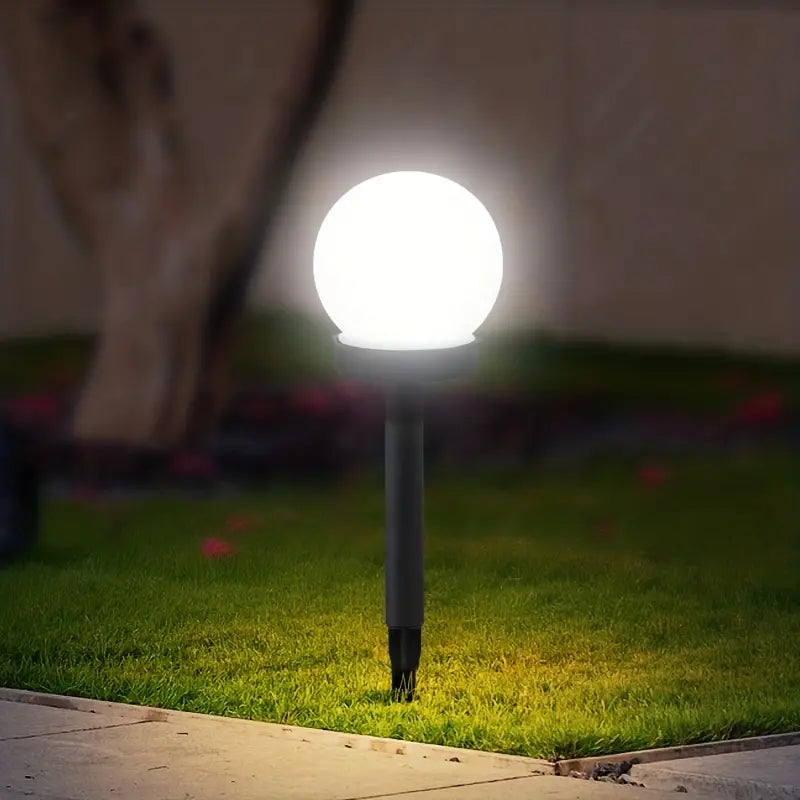 2-Pack: Solar LED Globe Powered Garden Light Outdoor Lighting - DailySale