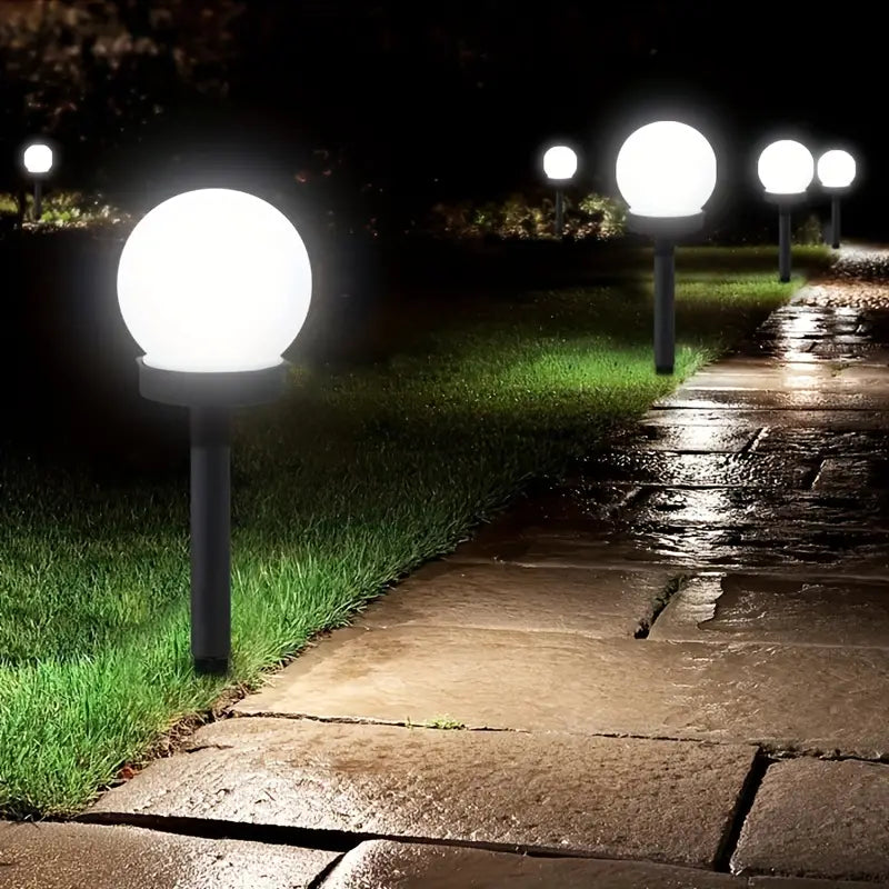 2-Pack: Solar LED Globe Powered Garden Light Outdoor Lighting - DailySale