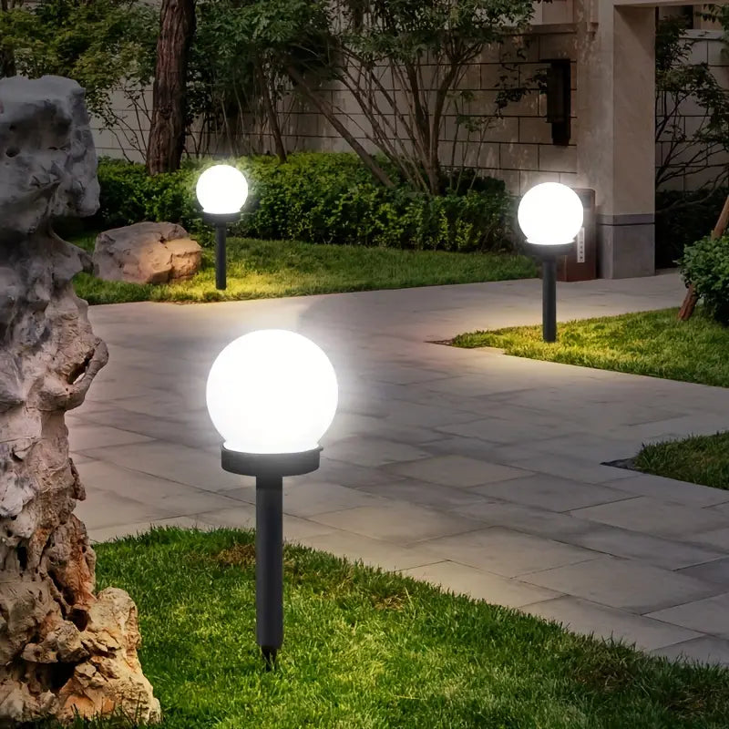 2-Pack: Solar LED Globe Powered Garden Light Outdoor Lighting - DailySale