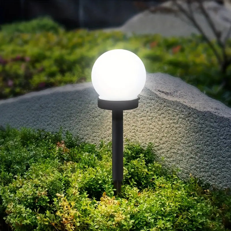 2-Pack: Solar LED Globe Powered Garden Light Outdoor Lighting - DailySale