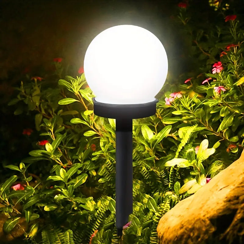 2-Pack: Solar LED Globe Powered Garden Light Outdoor Lighting - DailySale