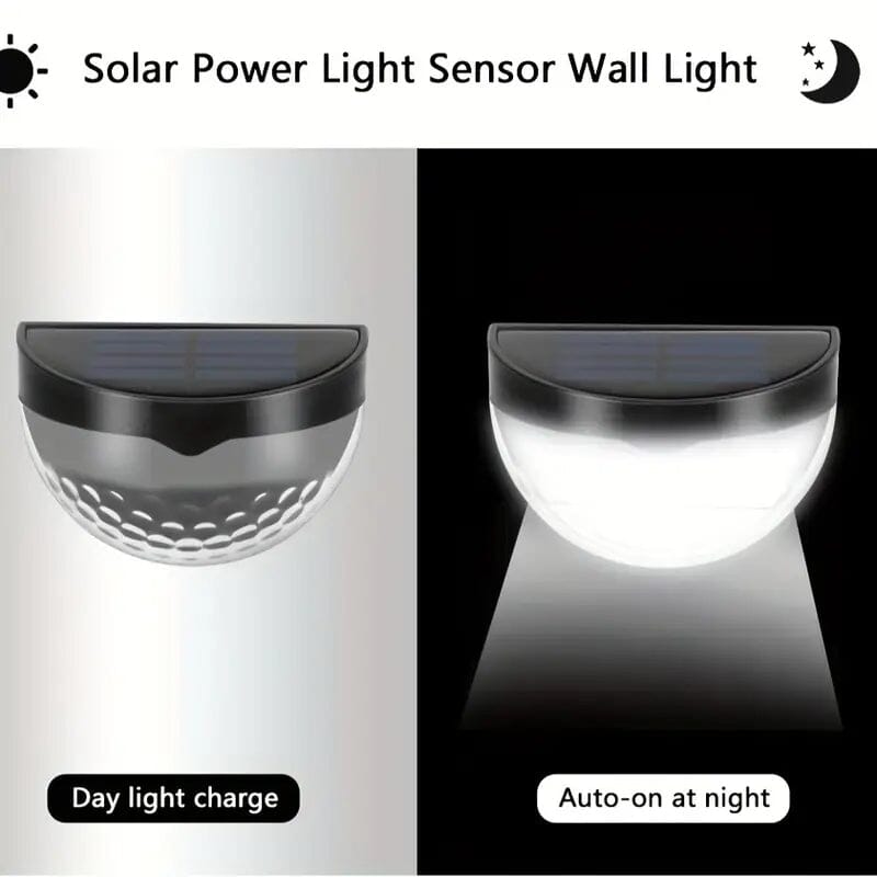 2-Pack: Solar Wall Mount Outdoor Fence Lamp Outdoor Lighting - DailySale