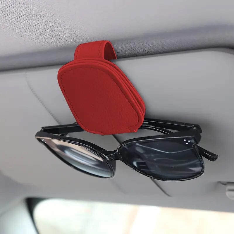 2-Pack: Sunglasses Holders for Car Visor Automotive Red - DailySale