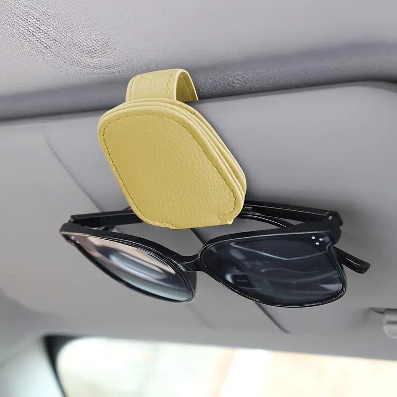 2-Pack: Sunglasses Holders for Car Visor Automotive Yellow - DailySale