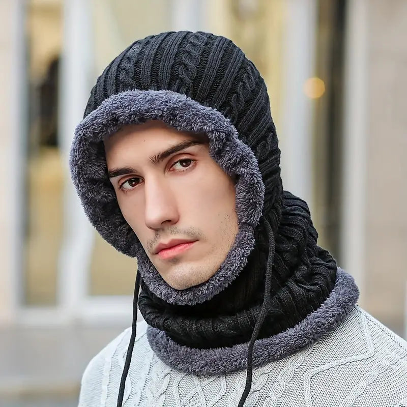 2-Pack: Winter Warm Hat Plus Velvet Knitted Pullover Hat For Men And Women Men's Outerwear Black - DailySale