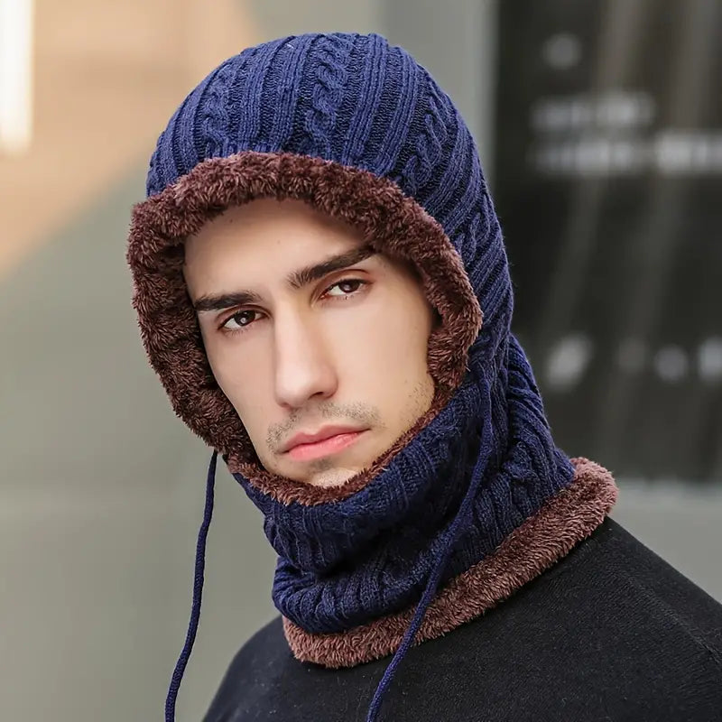 2-Pack: Winter Warm Hat Plus Velvet Knitted Pullover Hat For Men And Women Men's Outerwear Navy - DailySale