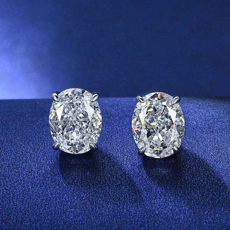 2-Pairs: 2.00CTTW CZ Oval Set Earrings Earrings - DailySale