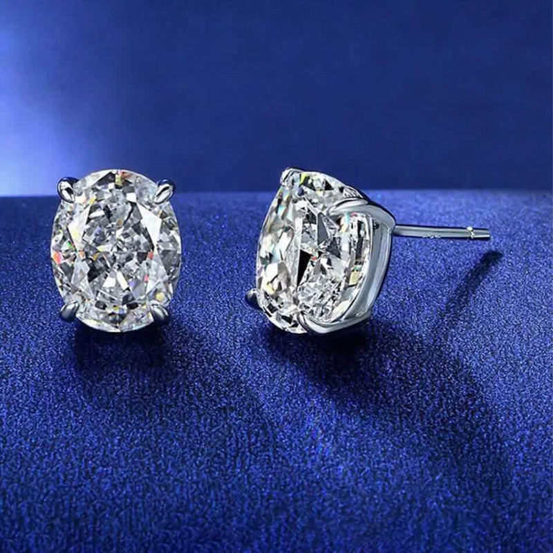 2-Pairs: 2.00CTTW CZ Oval Set Earrings Earrings - DailySale