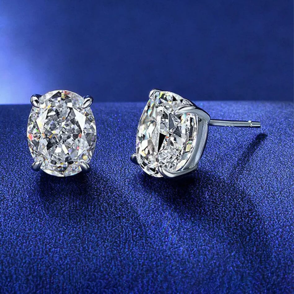 2-Pairs: 2.00CTTW CZ Oval Set Earrings Earrings - DailySale