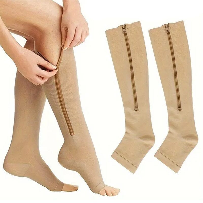 2-Pairs: Women's Open Toe Sports Compression Socks Women's Shoes & Accessories - DailySale