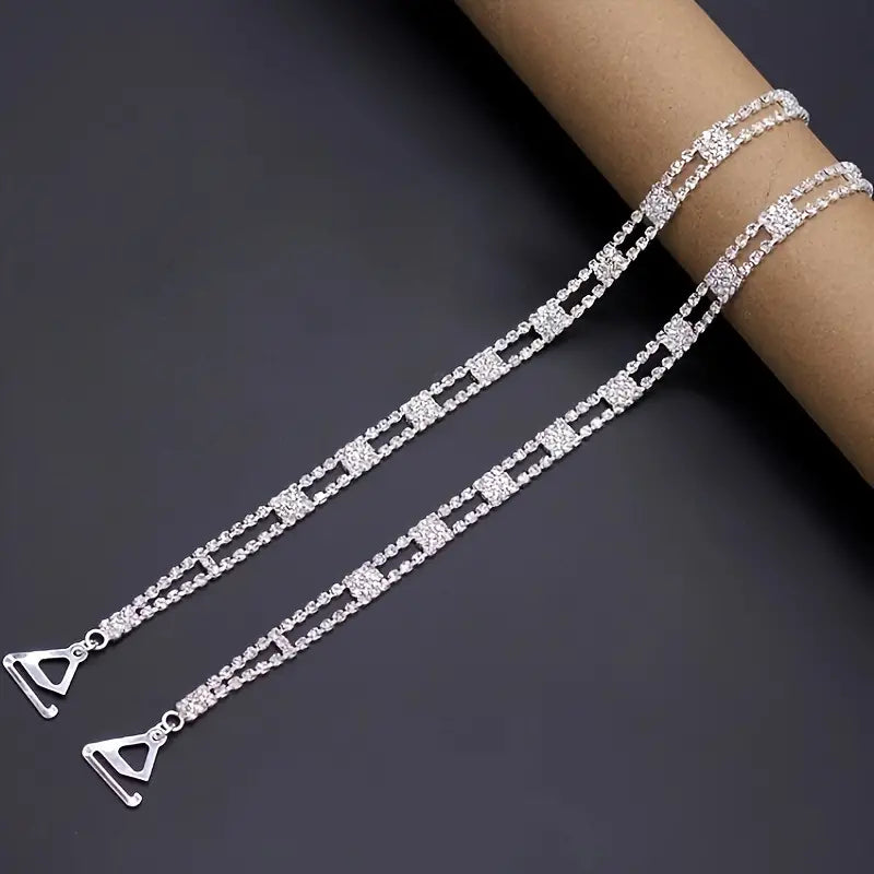 2-Piece Set: Elegant & Sexy Rhinestone Bra Straps Women's Shoes & Accessories - DailySale