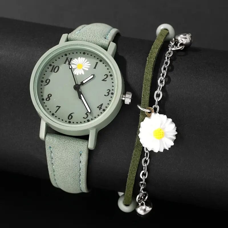 2-Piece Set: Elegant Style Women's Quartz Watch and Bracelet Women's Shoes & Accessories - DailySale