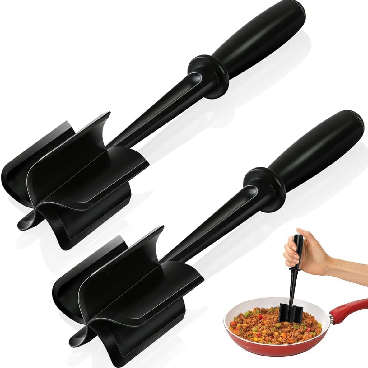 2-Piece Set: Heat-Resistant Nylon Meat Chopper Set Kitchen Tools & Gadgets - DailySale