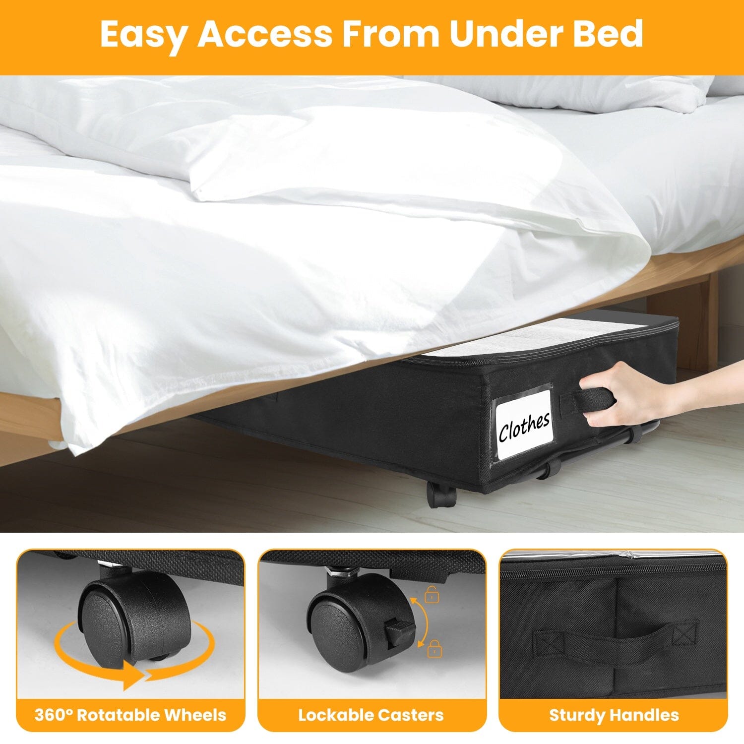 2-Piece: Under Bed Storage Container Closet & Storage - DailySale