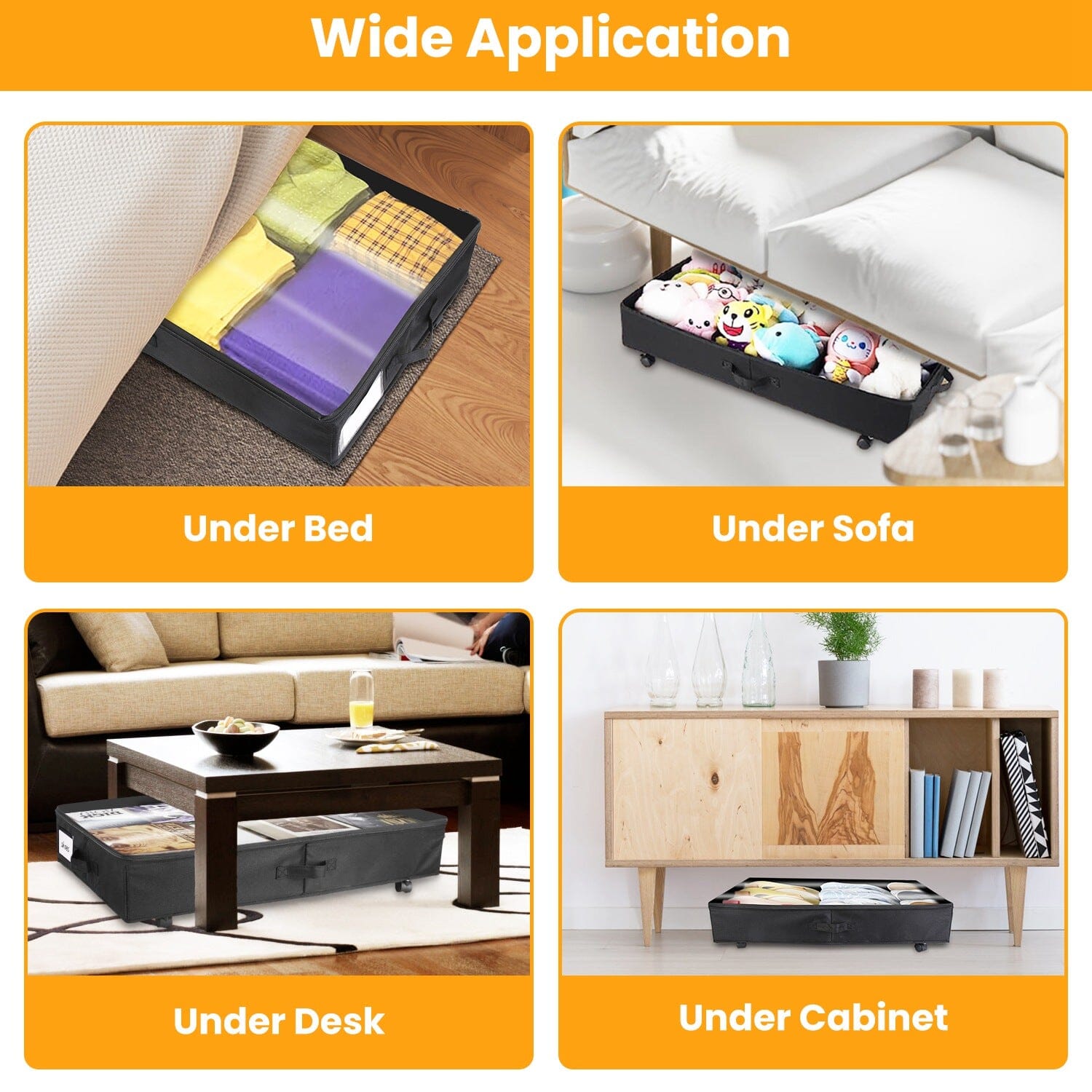 2-Piece: Under Bed Storage Container Closet & Storage - DailySale