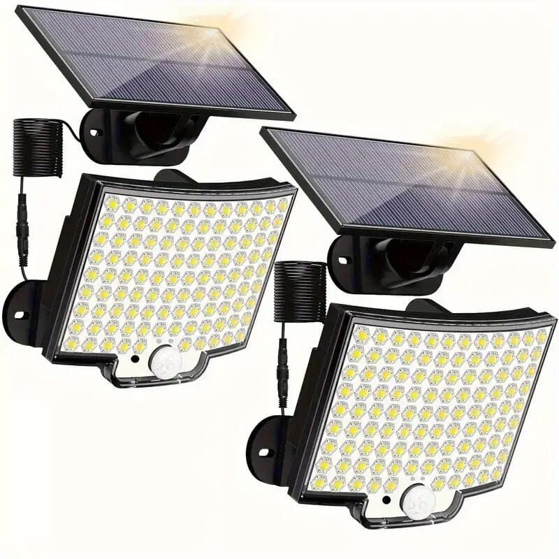 2-Pieces: 106 LED Solar Security Outdooor Lights Outdoor Lighting - DailySale