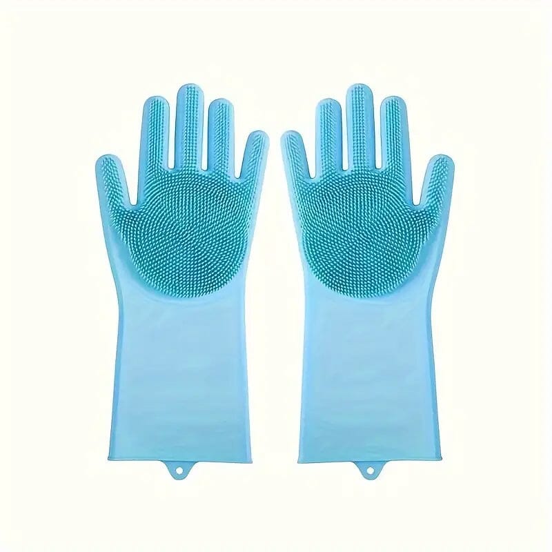 2-Pieces: 2-in-1 Pet Dog Bath Gloves with Silicone Brush Pet Supplies - DailySale