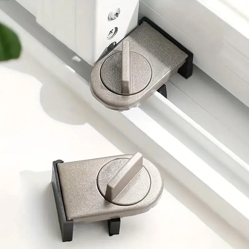 2-Pieces: Aluminium Alloy Sliding Door and Window Locks Smart Home & Security - DailySale