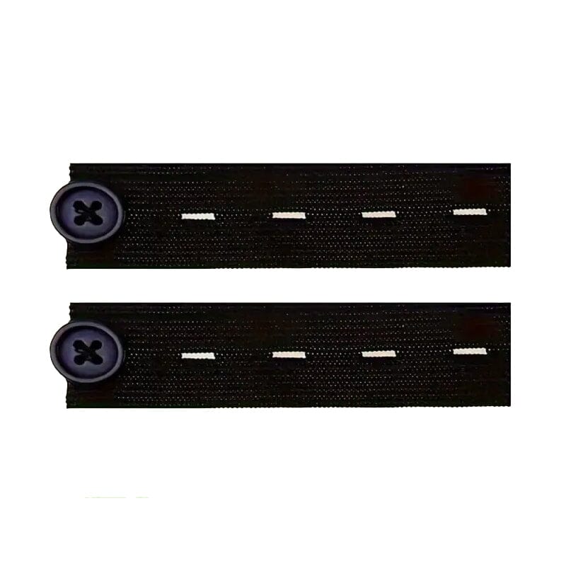 2-Pieces: Black Interlocking Tape Waistband Extender Buttons for Jeans and Pants Men's Shoes & Accessories - DailySale