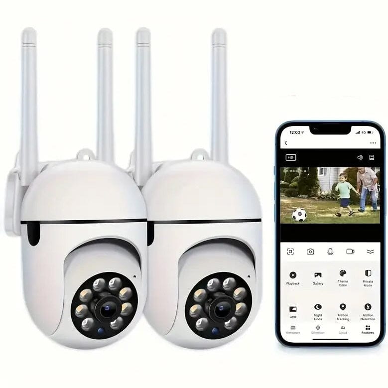 2-Pieces: Compact Wireless IP Security Cameras with App Control Smart Home & Security - DailySale