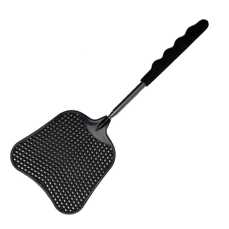 2-Pieces: Heavy Duty Telescopic Fly Swatter Set Pest Control Black - DailySale