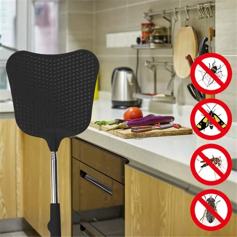 2-Pieces: Heavy Duty Telescopic Fly Swatter Set Pest Control - DailySale