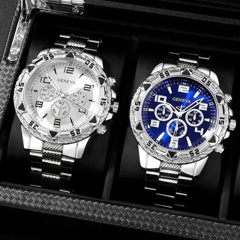 2-Pieces: High-End Fashion Handsome Quartz Wrist Watch Watches - DailySale