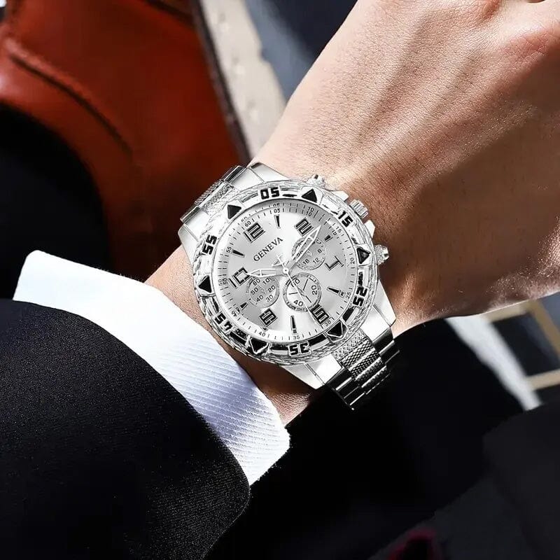 2-Pieces: High-End Fashion Handsome Quartz Wrist Watch Watches - DailySale