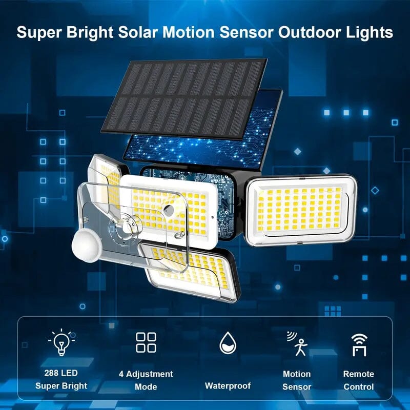 2-Pieces Set: Super Bright Solar Motion Sensor Outdoor Light Outdoor Lighting - DailySale