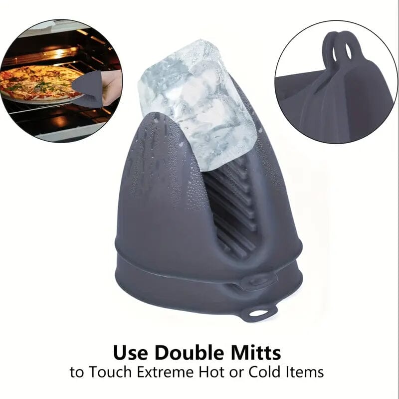 2-Pieces: Silicone Oven Mitts and Pot Holders Set Kitchen Tools & Gadgets - DailySale