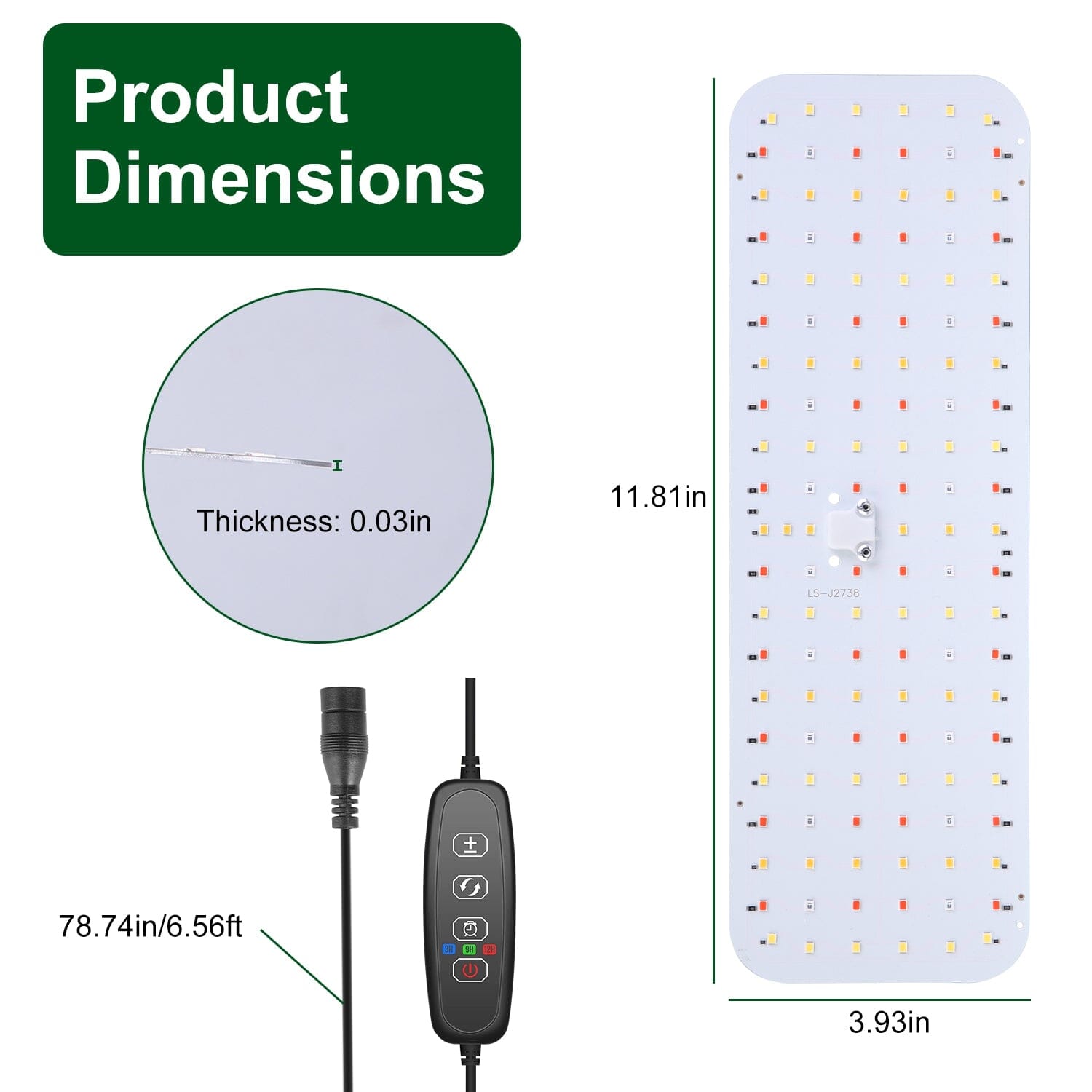 2-Pieces: Ultra-Thin LED Grow Lights for Indoor Plants with 126Pcs LEDs Full Spectrum Under Cabinet Plant Growing Light Garden & Patio - DailySale