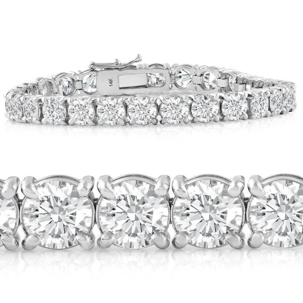 20 Ct Lab Grown Diamond Tennis Bracelet 14k White Gold 7" Bracelets - DailySale