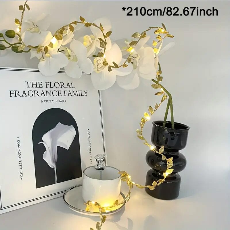 20 LED Golden Leaf Fairy Lights String & Fairy Lights - DailySale