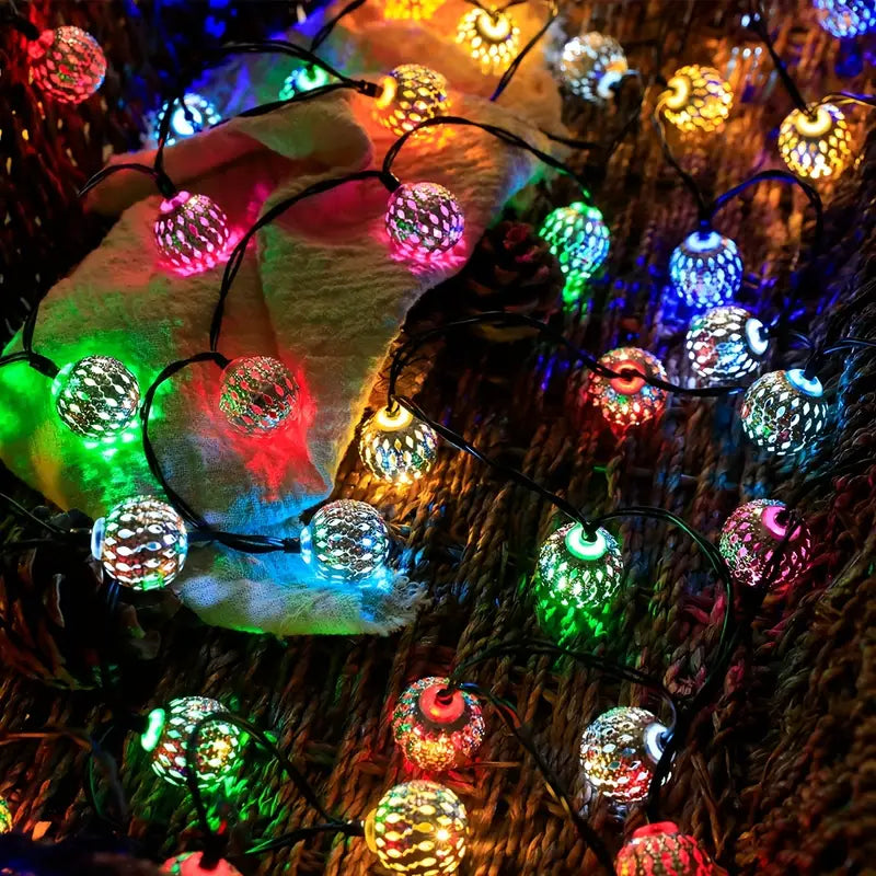 20 LED Moroccan Ball Solar String Lights String & Fairy Lights - DailySale