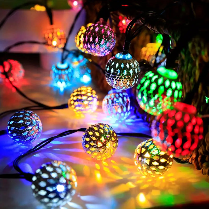 20 LED Moroccan Ball Solar String Lights String & Fairy Lights - DailySale