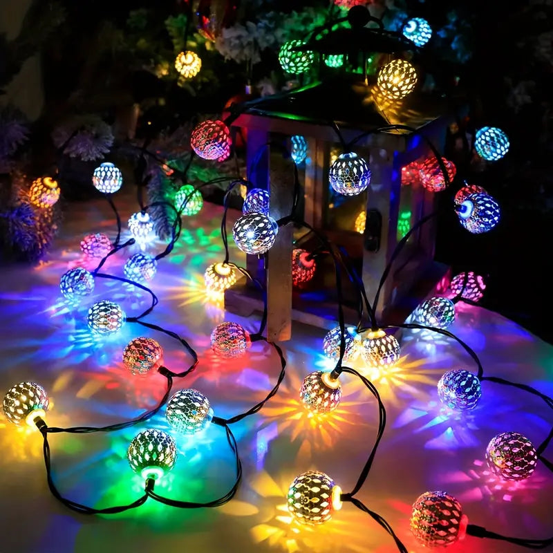 20 LED Moroccan Ball Solar String Lights String & Fairy Lights - DailySale