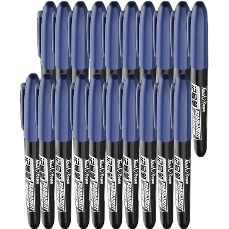 20-Pack: School Supplies Set Fine Point Waterproof Marker Arts & Crafts Blue - DailySale