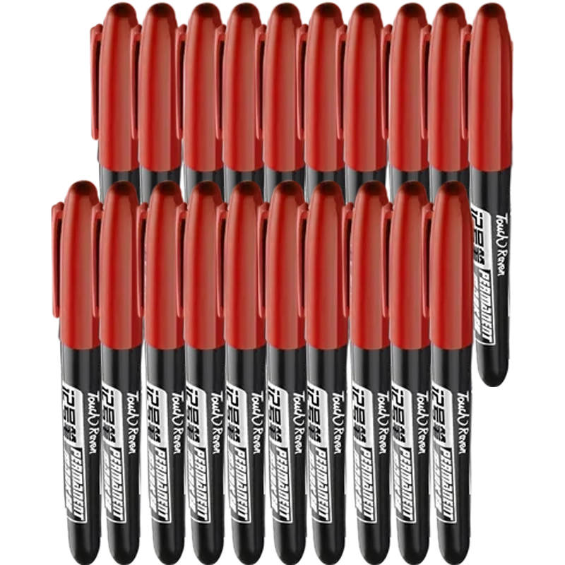 20-Pack: School Supplies Set Fine Point Waterproof Marker Arts & Crafts Red - DailySale