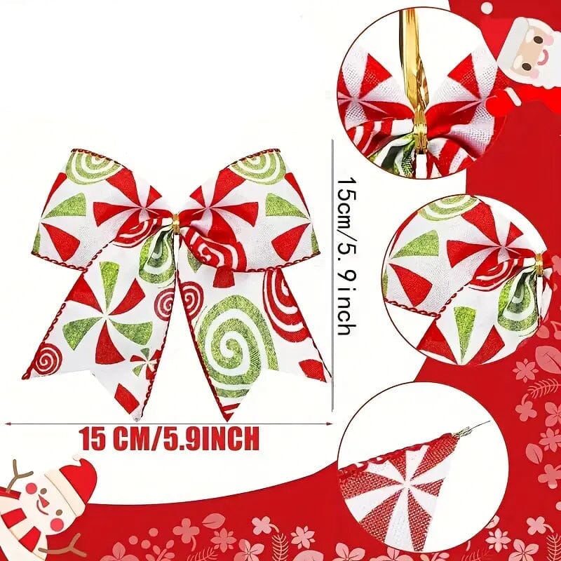 20-Pieces: Christmas Tree Bow Decorations Holiday Decor & Apparel - DailySale