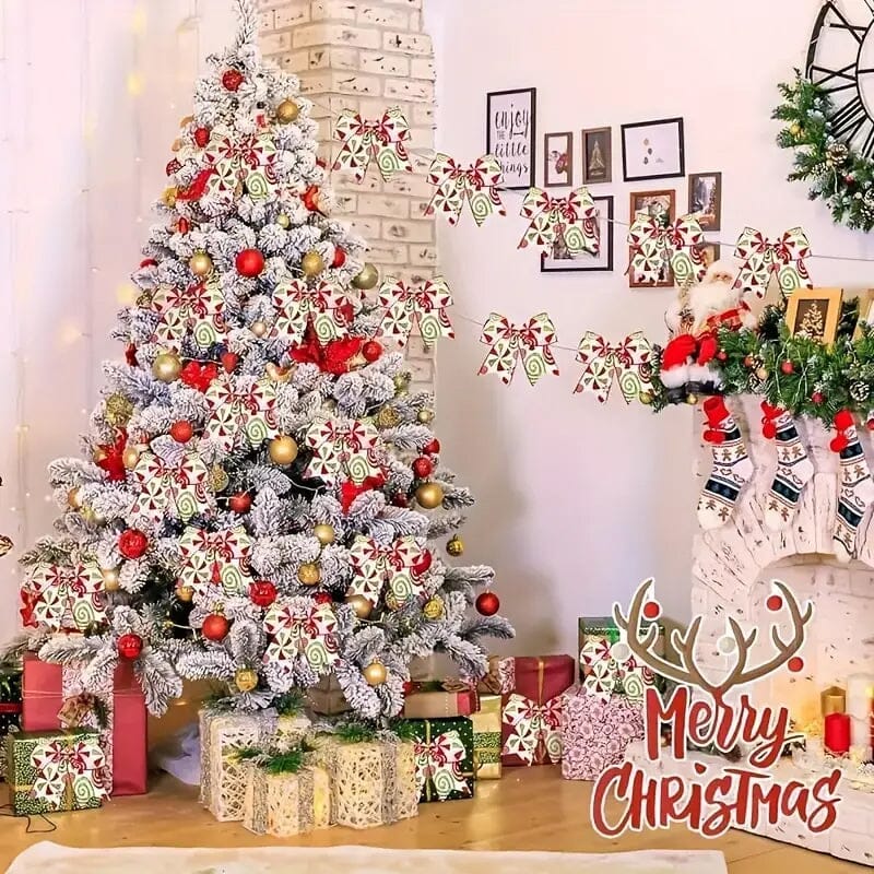 20-Pieces: Christmas Tree Bow Decorations Holiday Decor & Apparel - DailySale