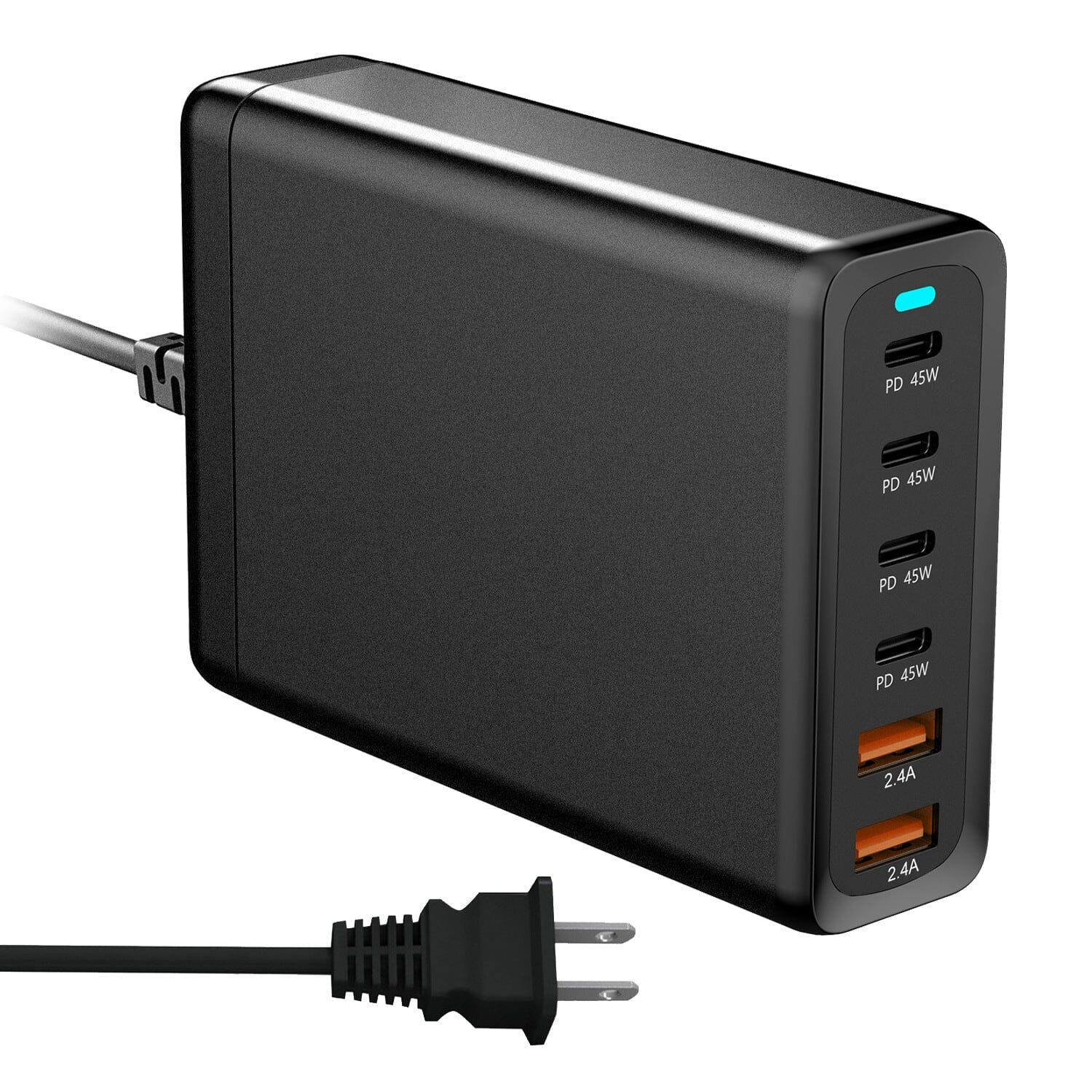 200W Fast Wall Charger with 6 Charging Ports Desktop USB Charging Station Mobile Accessories - DailySale